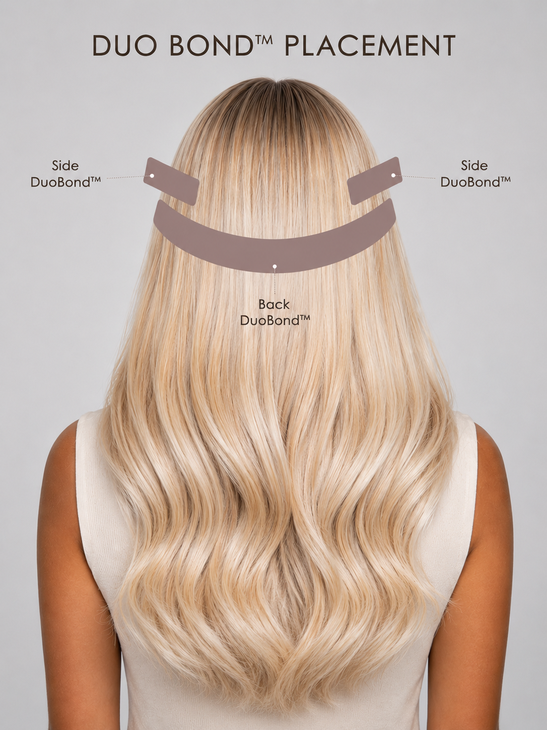 Root 6/0 -> 9/13 Rooted Beige Blonde — Duo Bond Luxury Hair Extensions